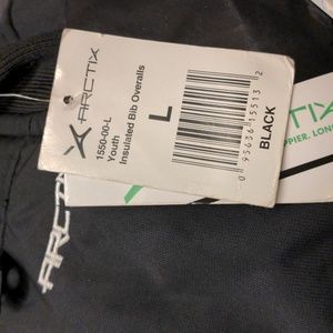 Arctix youth large black insulated bib overalls - like new